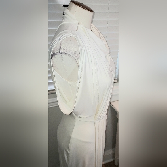 Eclipse Snow White High Neck Long Dress Size M with Flaw - Picture 4 of 13